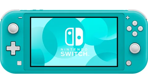 Nintendo Switch Lite — consola turquesa, vista frontal